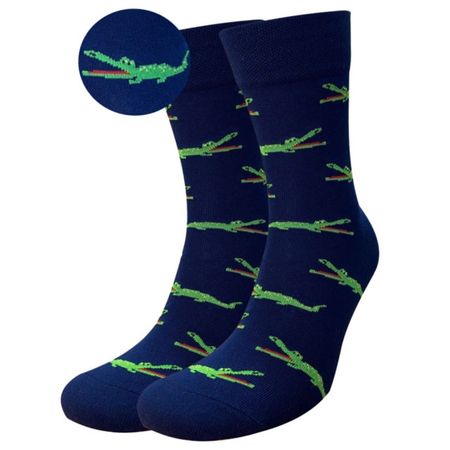 носки COMANDOR Крокодил размер 29 мужские темно-синий/салатовый носки мужские хох однотонные темно зеленые р 29