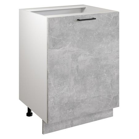 кухонный шкаф напольный Симпл 600х526х820мм 1 дверь ателье бетон ЛДСП дверь купе spaceo 80 4x245 5 см лдсп бетон широкий профиль