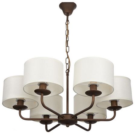 люстра подвесная СВЕТПРОМЪ 6х40Вт Е14 лен молочный трансформатор освещения ysrsai zigbee 24в 120 240вт cct rgbcct