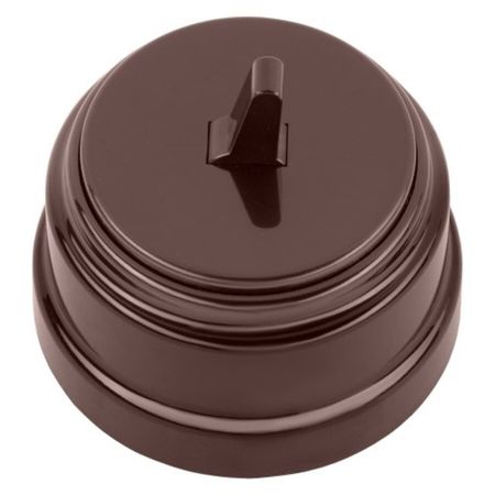 выключатель 1-клавишный BYLECTRICA Ретро тумблерный открытой установки шоколад ретро конверты hualiwen для приглашений