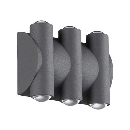 светильник уличный настенный NOVOTECH Street 21282 6хLEDх6Вт темно-серый боковые зеркала заднего вида для мотоцикла harley touring road street glide 1982 2023