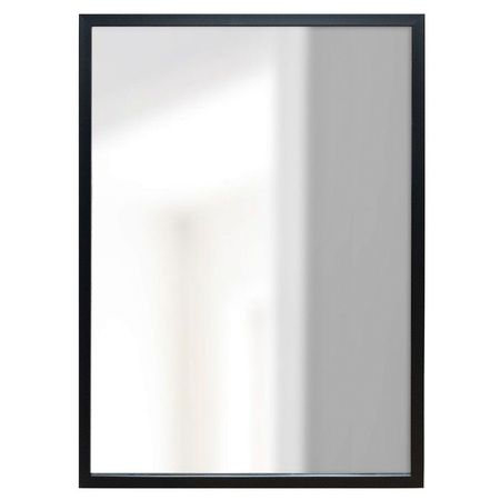 зеркало в раме 500х700мм черный пластик зеркало с гравировкой в багетной раме evoform золотые дюны 90 мм 106x106 см