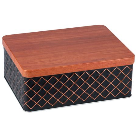 банка для продуктов MALLONY Classico Nero 2,6л прямоугольная жесть банка для продуктов mallony classico nero 2 6л прямоугольная жесть