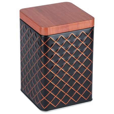 банка для продуктов MALLONY Classico Nero 1,7л квадратная жесть банка для продуктов mallony classico nero 2 6л прямоугольная жесть