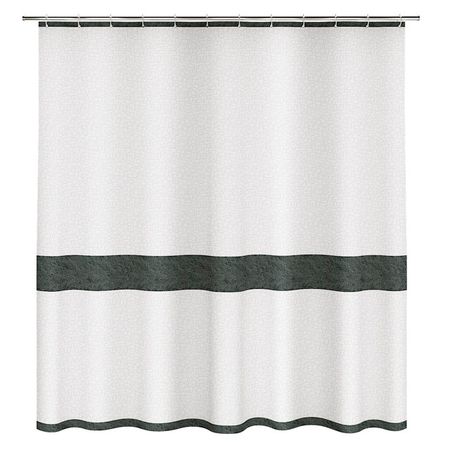 занавеска для ванной FORA Stone Black 180х180см полиэстер черная полоска водонепроницаемая душевая занавеска с пейзажем полиэстер