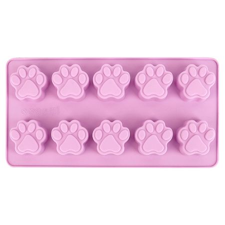 форма для льда NOUVELLE DAILY Лапки 10 ячеек 21,5х11х1,6см силикон микс цвета резиновые ластики blingird кошачьи лапки