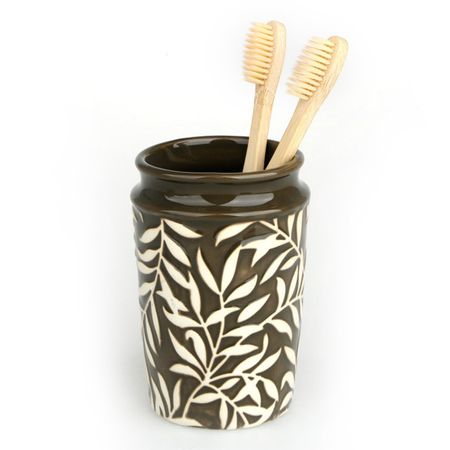 стакан для зубных щеток VITARTA Print керамика коричневый