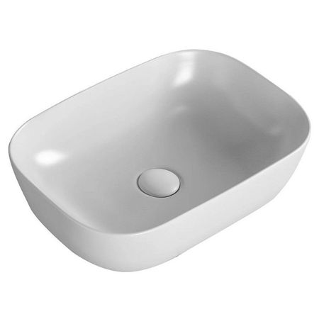 раковина накладная VITARTA Matte White 46х33х13,5см прямоугольная  белая матовая