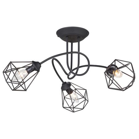 люстра потолочная VITALUCE Бамбл 3x40Вт E14 металл черный радиатор ksgrowl 326 мм для квантовых led ламп 120вт