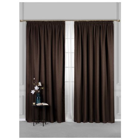 штора портьерная на шт.ленте DAILY BY T Лорена блэкаут 220х270см коричневая, арт.1027.00263 штора портьерная на шт ленте cassia шантори блэкаут 200х260см экрю арт 1027 00414