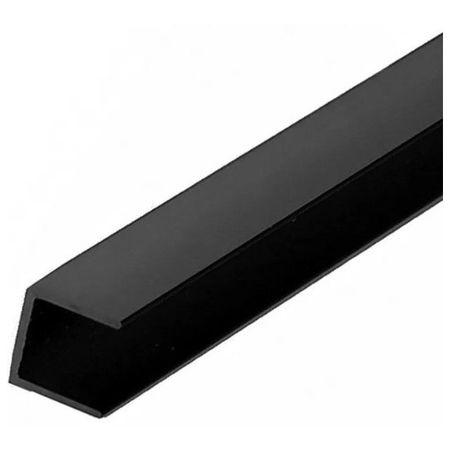 профиль торцевой для мебельного щита 4мм 60см чёрный матовый алюминий профиль для меб щита 4мм стык нерж ст матовый 0 6м