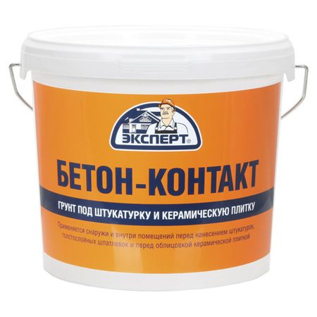 грунт акриловый ЭКСПЕРТ Бетон-контакт 6кг, арт.30638 грунт акриловый эксперт бетон контакт 3кг арт 30636