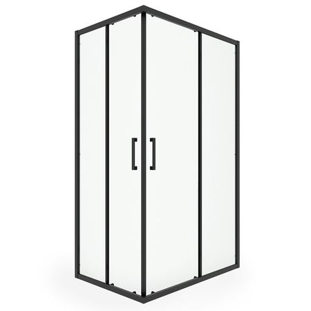 ширма душевая MART Capella 120х80см черный профиль