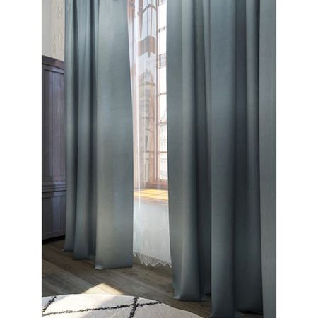 штора портьерная на шт.ленте LEGRAND бархат 180х275см серо-голубая, арт.58091929