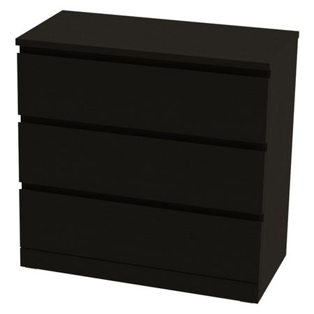 комод Варма 3 800х780х400мм ДСП/шпон ясень черный простыни хирургические стерильные 1 400мм х 800мм 1