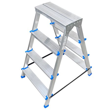 стремянка двухсекционная LADDERBEL 4 ступени алюминиевая стремянка односекционная ladderbel 4 ступени ная