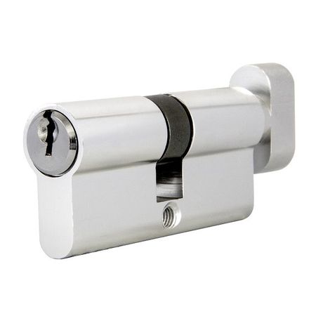 цилиндр ключевой AJAX ax102 70мм 35х35 хром вертушка