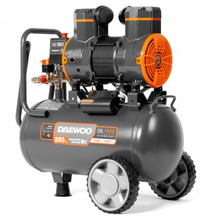 компрессор безмасляный DAEWOO DAC 250SS 24л 250л/мин 1,7кВт шаговый двигатель nema17 0 9 степени nema 17 44 нм 62 3 унций 1 68 а 4 проводной 42x47 мм для 3d принтера робота с чпу