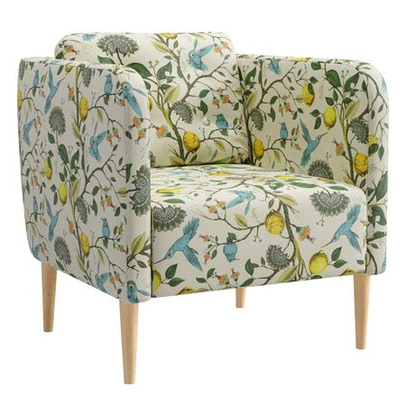 кресло Корси 710х730х710мм велюр цветной принт лимон кресло king modool велюр роял агат