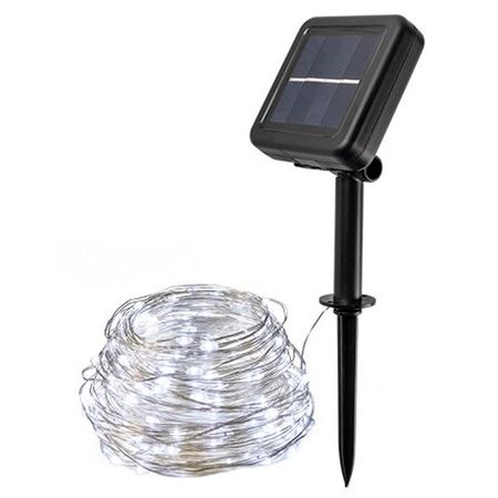 гирлянда 21,9м 200ламп белый на солнечной батерее гирлянда navigator нить 6 5м 100 led теплый белый свет