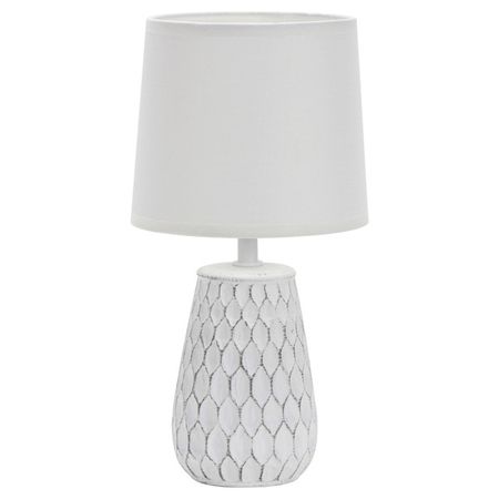 лампа настольная RIVOLI Bertha E14 40Вт керамика ткань белая лампа настольная эра e27 40вт белая