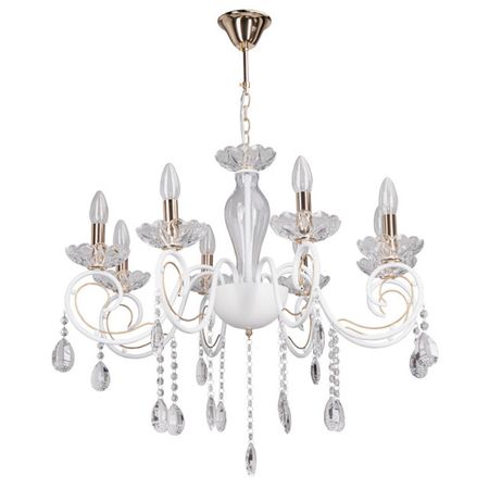 люстра подвесная MW-LIGHT Свеча 8х60Вт E14 металл белый золото бра mw light ариадна 1х60вт e14 металл бронза