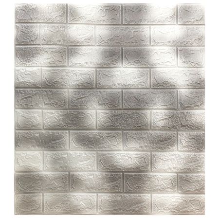 панель декоративная самоклеящаяся Кирпич дымчатый 770х700мм панель декоративная самоклеящаяся кирпич белый 770х700мм