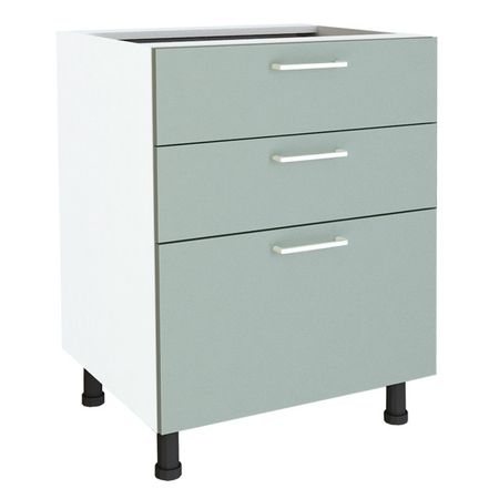 кухонный шкаф напольный Верде 600х550х820мм 3 ящика МДФ/ЛДСП бад ромашка верде таблетки по 500 мг 40 шт