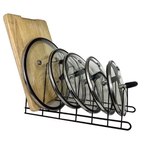 подставка для крышек HARMONIA 6 секций 18х15х34см крашеная сталь держатель для крышек metaltex lido lava 6 секций нерж полимерное покрытие