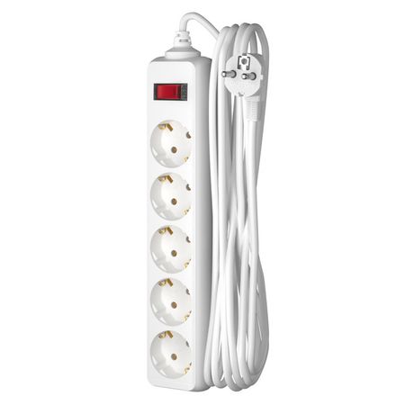 сетевой фильтр ФОТОН 5м 5 гнезд 10А с выключателем с/з белый сетевой фильтр фотон 2м 5 гнезд 10а с выключателем с з