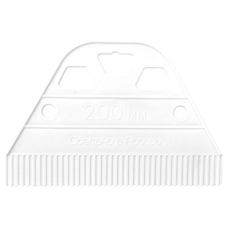 шпатель зубчатый для нанесения клея DECOR пластиковый 200мм зуб 1,6мм, арт.316-5200 запчасти для бензопил 45cc 52cc 58cc 4500 5200 5800