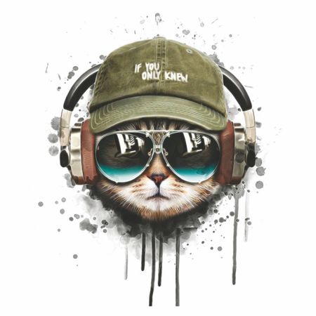 постер МОДНЫЙ КОТ 2 400х400мм постер hangin scroll