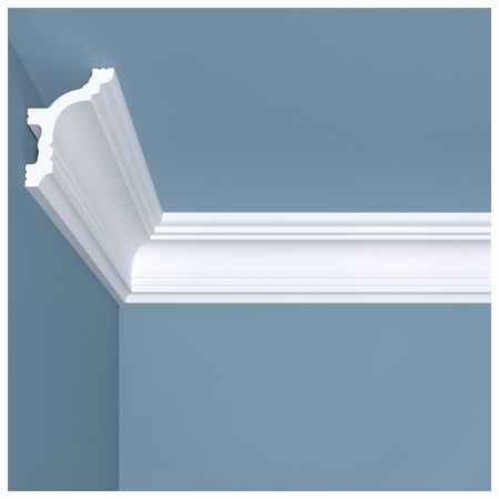 плинтус потолочный BELLO-DECO К 1 60х45х2000мм полимер(xps) белый, арт. 00-00004641 угол декоративный bello deco м12у2 225х225мм полимер xps белый арт 00 00104777