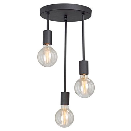 люстра потолочная VITALUCE Гэлакси 3x40Вт E27 металл черный радиатор ksgrowl 326 мм для квантовых led ламп 120вт