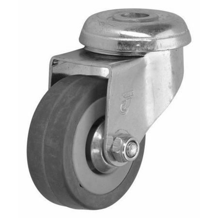 колесо 50мм поворотное под штырь серое резина колесо 50мм поворотное под штырь серое резина