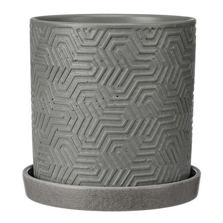 горшок бетонный с поддоном тринити серый цилиндр 1,82 л горшок очный грань цилиндр 2 кб ц2 217 46 14 7x14 7x14 9 см v1 82 л бетон светло серый