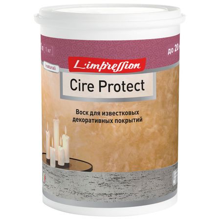 воск защитный для известковых декоративных покрытий LIMPRESSION Cire Protect 1л, арт.150-430 грунтовка пигментированная для декоративных покрытий limpression sous couche 4 5л арт 150 478