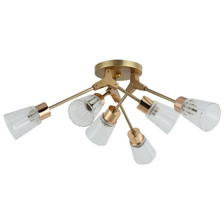 люстра потолочная ESCADA Фелисия E14 6х60Вт золотой трансформатор освещения ysrsai zigbee 24в 120 240вт cct rgbcct