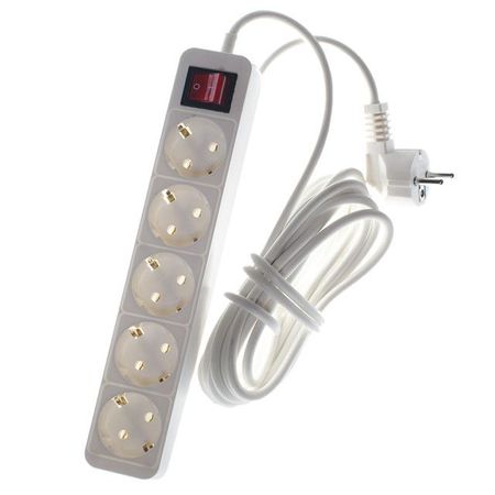 удлинитель РЕАЛЬНАЯ ЭЛЕКТРИКА 5 гнезд 10м 3х0,75мм белый сетевой фильтр navigator 71 862 nsp 05 300 esc 3х0 75 5 гнезд 3м белый