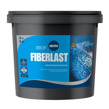 мастика гидроизоляционная KESTO Fiberlast 3кг, арт.81211 противотуманная фара для toyota rav4 avalon 4 runner lexs es330 противотуманная фара переднего бампера 81211 42050 8122142050