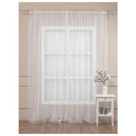 штора тюлевая на шт.ленте AMORE MIO органза 300х260см белая, арт.31755 gollado просвечивающая органза штора 1 панель 140x225 см