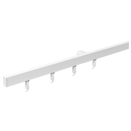 карниз 1-рядный ARTTEX Фасиль/Facile профильный 240см белый, арт.149.991 карниз 2 рядный arttex хай тек квадро 240см арт 148 471