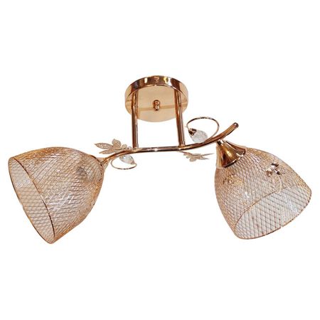 люстра потолочная JUPITER Амалия 2х60Вт Е27 металл золото радиатор ksgrowl 326 мм для квантовых led ламп 120вт