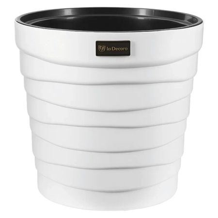 кашпо Бархан 7,5л  пластик белый поддон bama flower rotondo 25см белый