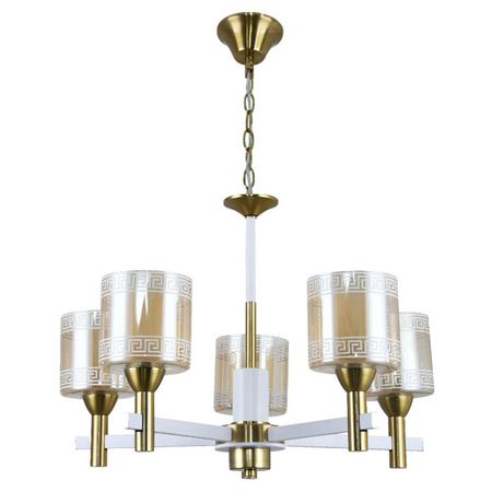 люстра подвесная MW-LIGHT Каталина 5х40Вт E27 металл белый золото бра mw light ариадна 1х60вт e14 металл бронза