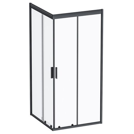 ширма душевая AM.PM Gem Square Slide 90x90см черная без поддона медные шайбы для пробок поддона 30 шт