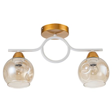 люстра потолочная ESCADA Омега E27 2х60Вт золотой белый радиатор ksgrowl 326 мм для квантовых led ламп 120вт