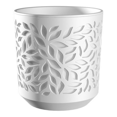 кашпо Leaves 2,5л пластик белый/белый камень точильный apollo zorro 17см зеленый карборунд пластик