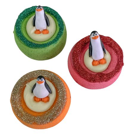 шар для ванны Пингвины/Совы с игрушкой 150г микс дизайна миниатюрная статуэтка совы из канифоли