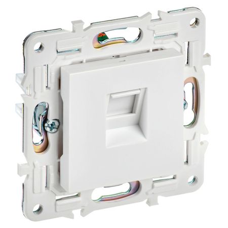 розетка компьютерная RJ45 кат.5E IEK Skandy арктический белый розетка 1 пост iek skandy с з с ш 16а арктический белый